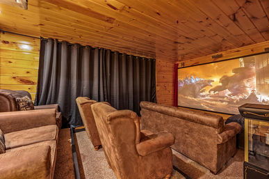 Lazybear Lodge: Hot Tub + Movie Theater with Smoky Mountain Views image 3