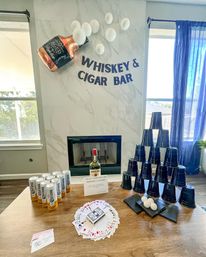 Bachelor-Themed Bar Set Up with Personalized Banner, Party Supplies, Games, Booze & More image 4