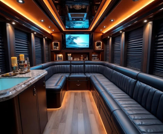 Big Celebration Package: Chauffeured Van with Onboard Bar + Bonus Room Decor image 2