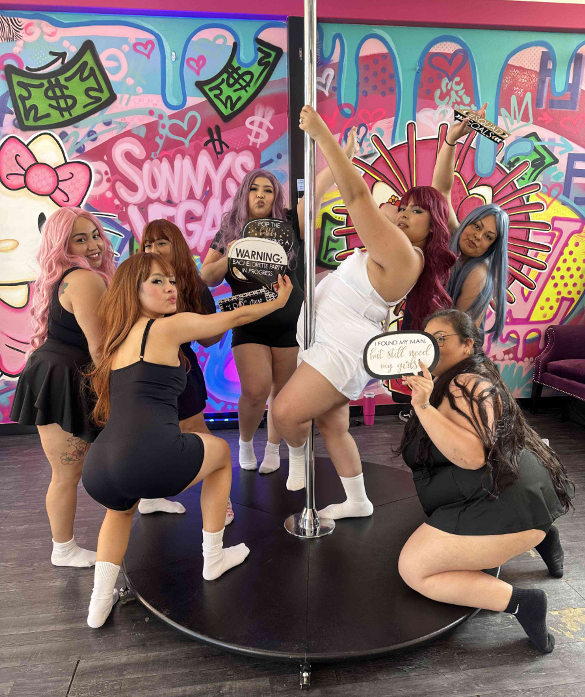Bachelorette Pole Dance Party at Hello Kitty Studio on Fremont Street image 1