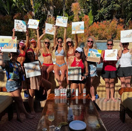 Booze N' Brush Nearly Nude Male Model Painting Class with Pro Instructor: Public or Private Options Available image 10