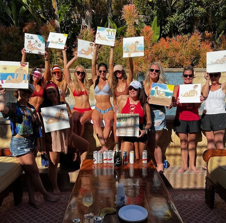 Booze N' Brush Nearly Nude Male Model Painting Class with Pro Instructor: Public or Private Options Available image 10