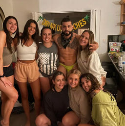 Booze N' Brush Nearly Nude Male Model Painting Class with Pro Instructor: Public or Private Options Available image 4