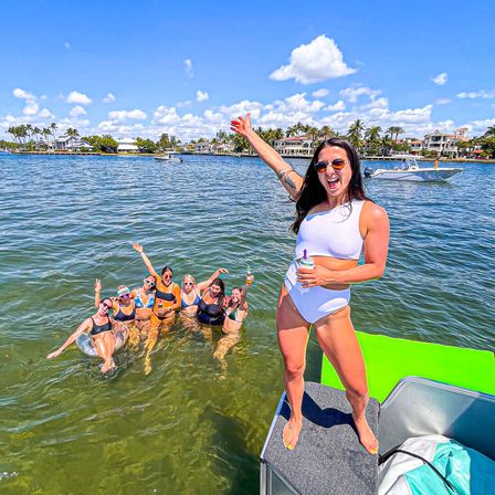 Double Decker Pontoon Party in Fort Lauderdale: BYOB, Bluetooth Sound, Waterslide image 6