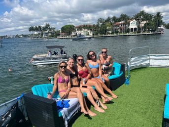 Double Decker Pontoon Party in Fort Lauderdale: BYOB, Bluetooth Sound, Waterslide image 12