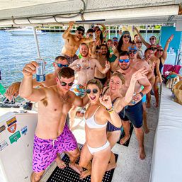 Double Decker Pontoon Party in Fort Lauderdale: BYOB, Bluetooth Sound, Waterslide image 7