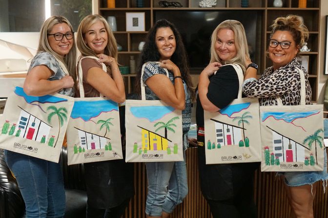 Paint and Sip: Relax and Make Memories with Your Crew Taken Step by Step with Local Artist image 9