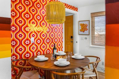 Stay Groovy: Photo-Worthy Rental with Retro Vibes, Arcade Games & Turf Yard Fun image 6