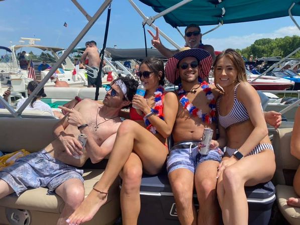 Unforgettable Sun Tracker Party Barge Rental on Lake Lewisville image 36