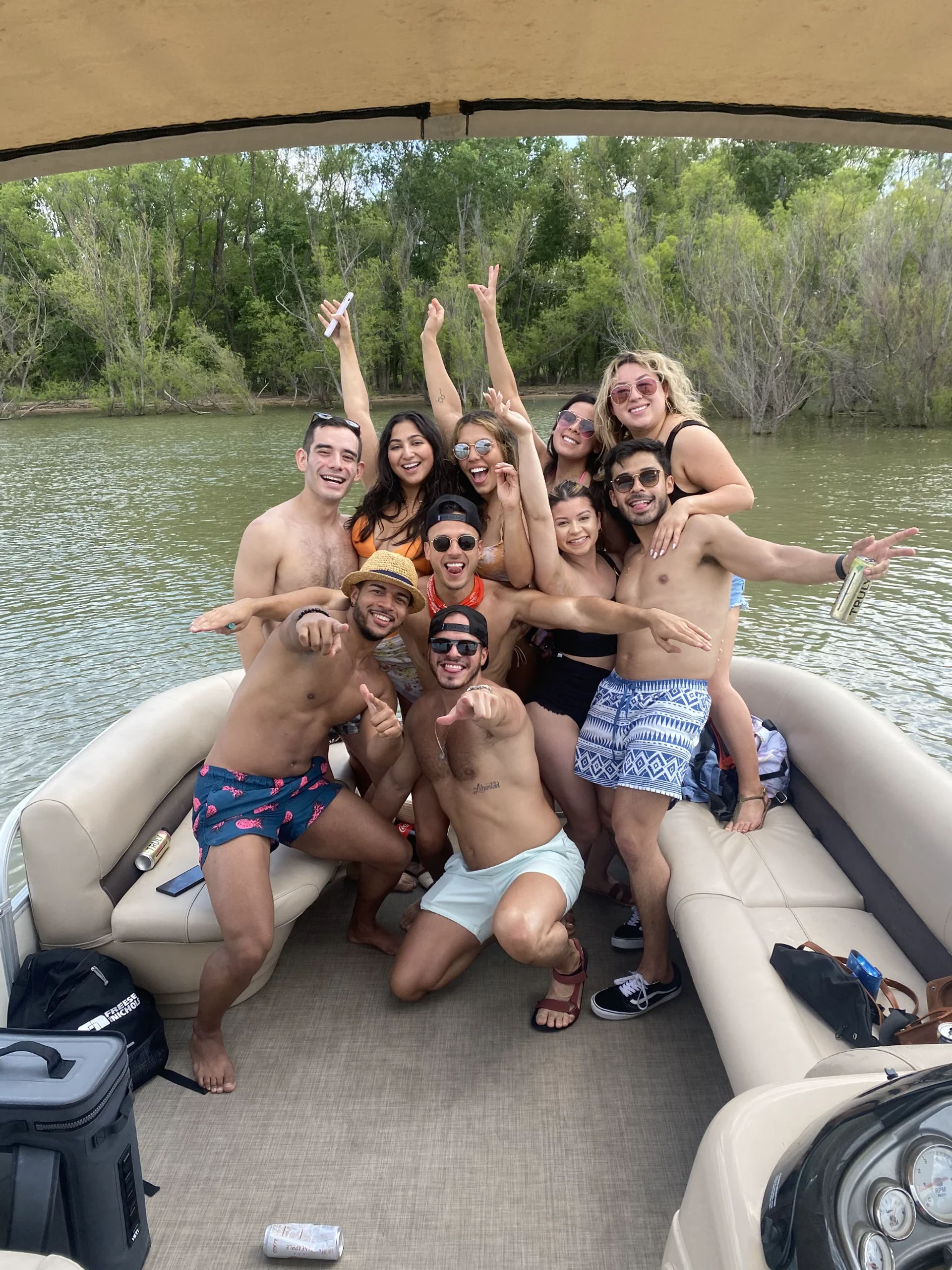 Unforgettable Sun Tracker Party Barge Rental on Lake Lewisville image 1