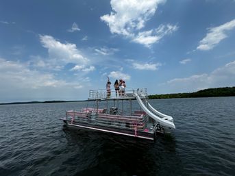 Pearl: The Pink Double Decker Double Slide Pontoon Charter image 5