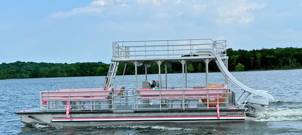 Pearl: The Pink Double Decker Double Slide Pontoon Charter image 6