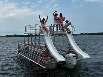 Pearl: The Pink Double Decker Double Slide Pontoon Charter image