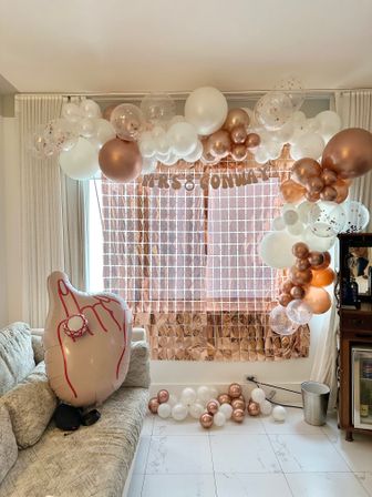 Bachelorette Party Set Up with Naughty Decorations, Cake Pops and More image 24