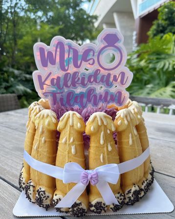 Bachelorette Party Set Up with Naughty Decorations, Cake Pops, and More image 25