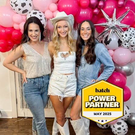 Custom Bachelorette/Birthday Party Decor Set Up with Themed Balloon Garland, Foil Backdrop & More image 1