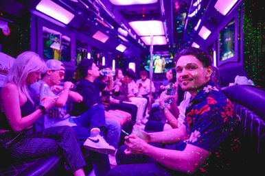 Nightclub on Wheels: Lounge Entry, Private Party Bus with Free Drinks + Photo Stop & Nightclub of Your Choice with Free Entry image 24