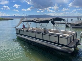 "The Outlaw" Party Pontoon with Optional Party Bus & Transportation Packages (BYOB) image 1