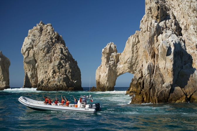 Combo Boat Ride to the Famous Arch, Camel Ride on the Beach & Mexican Buffet Lunch image 6