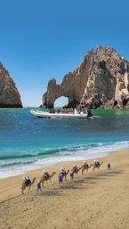 Combo Boat Ride to the Famous Arch, Camel Ride on the Beach & Mexican Buffet Lunch image 2