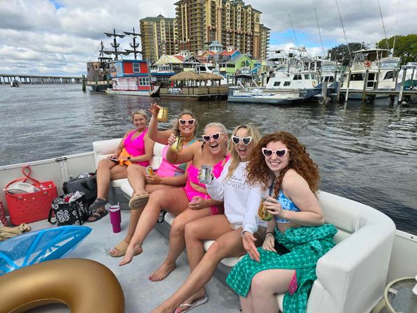 Party, Slide & Soak on a 35ft Pontoon to Crab Island image 3