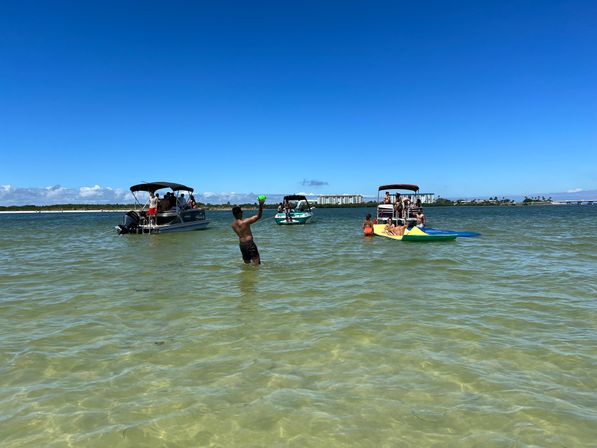 Pontoon Party Boat Tour or Tear Up the Waves with High Octane Watersports (BYOB) image 11