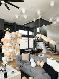 Ultimate Bachelorette Party Decor Package with Personalized Backdrops, Balloon Garlands, Fiancé Face Fans, and More image