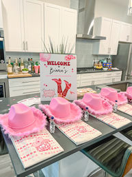 Ultimate Bachelorette Party Decor Package with Personalized Backdrops, Balloon Garlands, Fiancé Face Fans, and More image 2