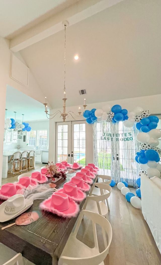 Ultimate Bachelorette Party Decor Package with Personalized Backdrops, Balloon Garlands, Fiancé Face Fans, and More image 3