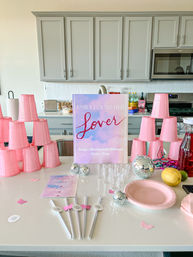 Ultimate Bachelorette Party Decor Package with Personalized Backdrops, Balloon Garlands, Fiancé Face Fans, and More image 3