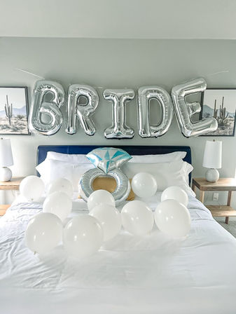 Ultimate Bachelorette Party Decor Package with Personalized Backdrops, Balloon Garlands, Fiancé Face Fans, and More image 7