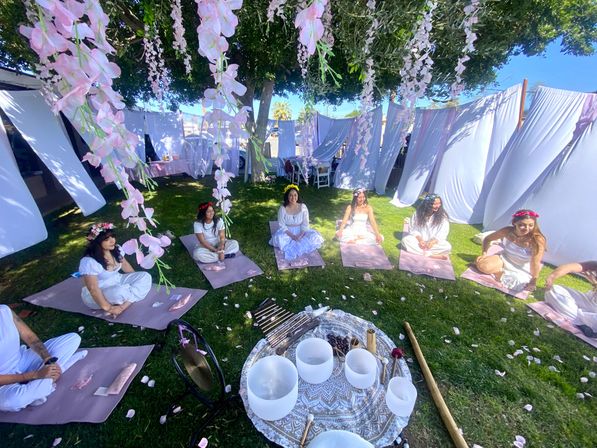 In-Home Sound Bath Immersion with Singing Bowls, Oracle Cards, Weighted Eye-Pillows and More image 1