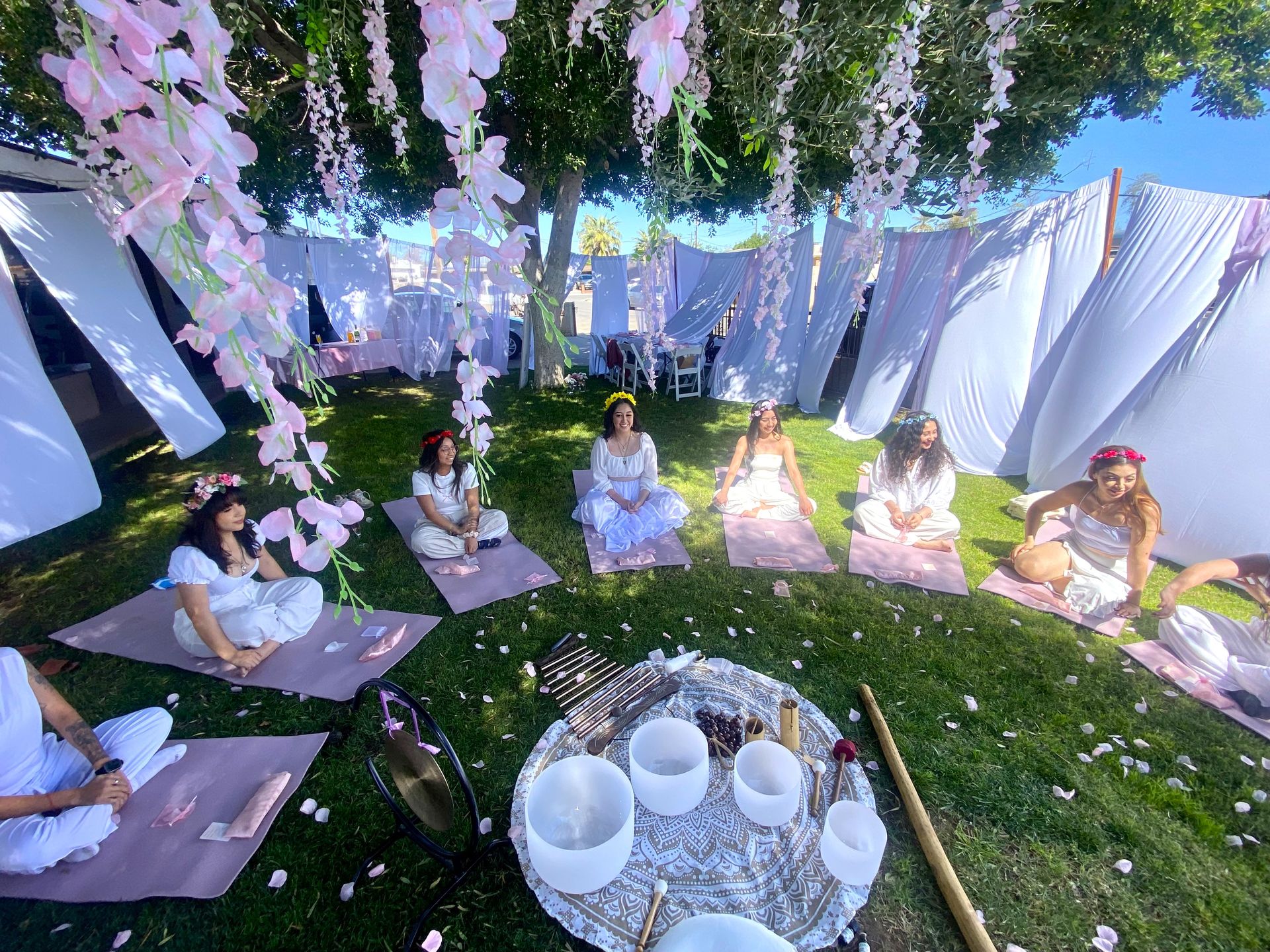 In-Home Sound Bath Immersion with Singing Bowls, Oracle Cards, Weighted Eye-Pillows and More image 1