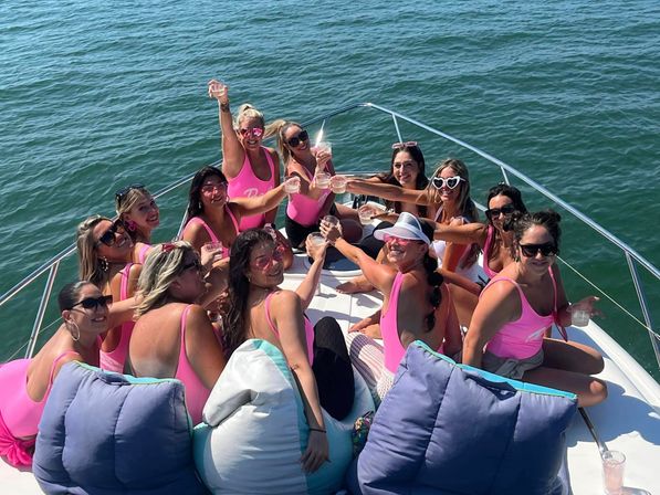 Luxury 45' Viking Princess Yacht Party with Water Toys & Bluetooth Sound System Onboard (BYOB) image 14