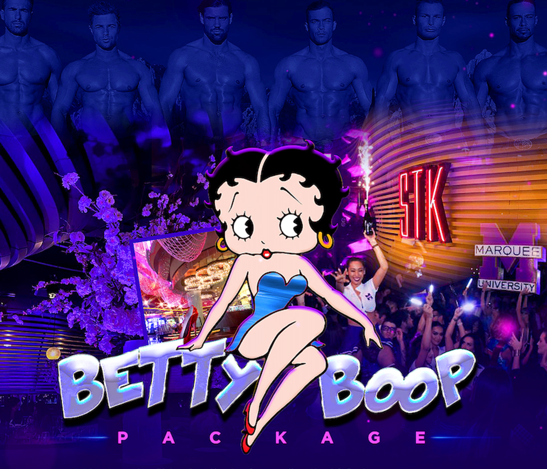 The Betty Boop Party Package: Includes Private Transportation, Dinner at STK, Tickets to Thunder From Down Under & More image 1