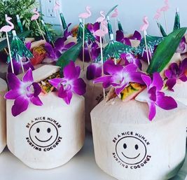 Delicious Decorated Coconuts Delivery: Opened Fresh with Custom Logo Options image 4