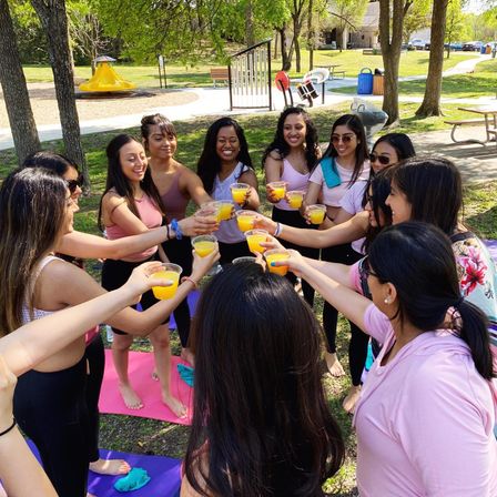 Custom Yoga Class with Fun Playlists, Mimosa Add-Ons, and Cold Lavender Eye Towels image 3