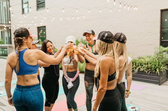 Custom Yoga Class with Fun Playlists, Mimosa Add-Ons, and Cold Lavender Eye Towels image 5