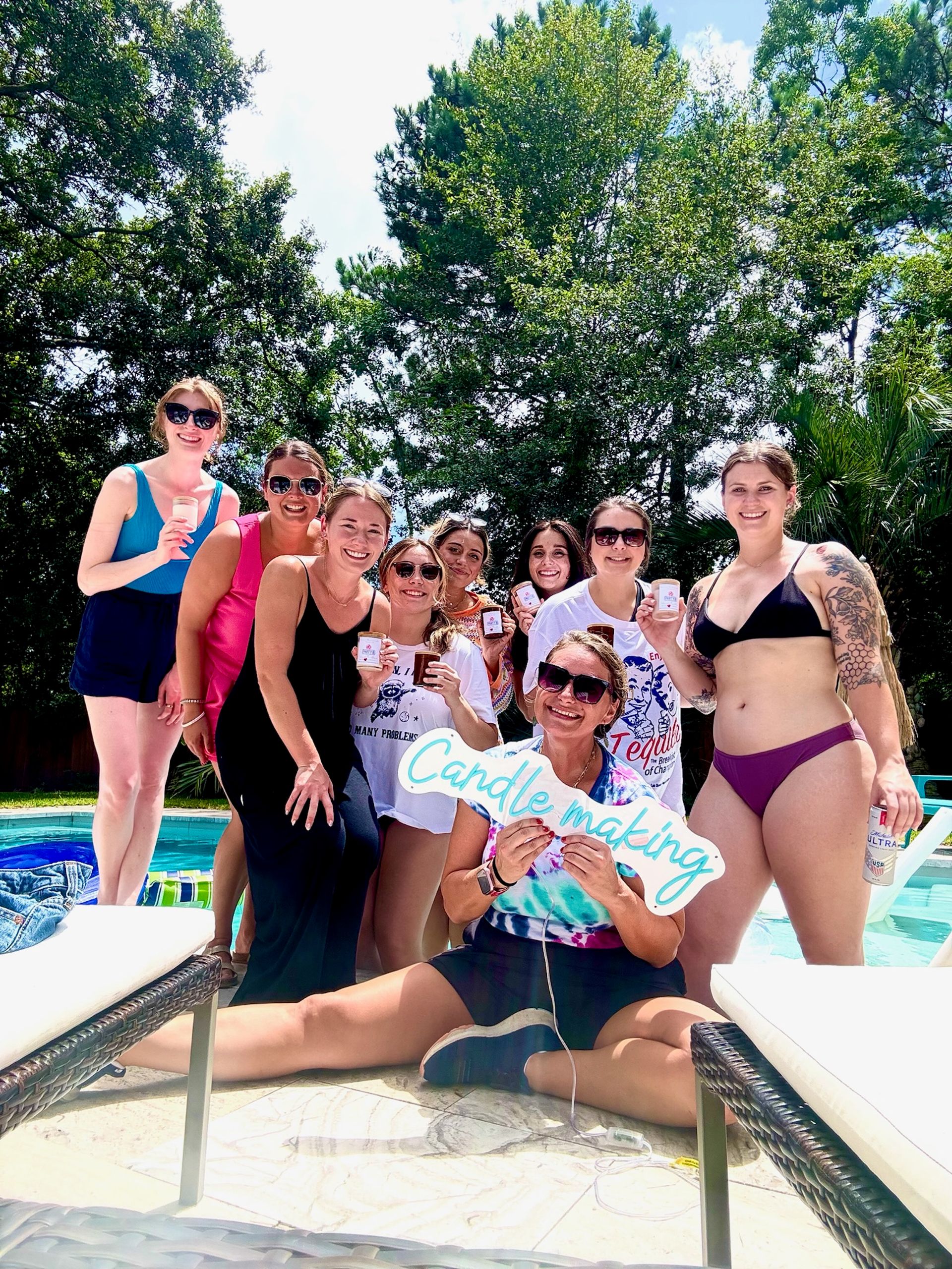 Candle Making Experience with Optional Private Pool Party (BYOB) image 2