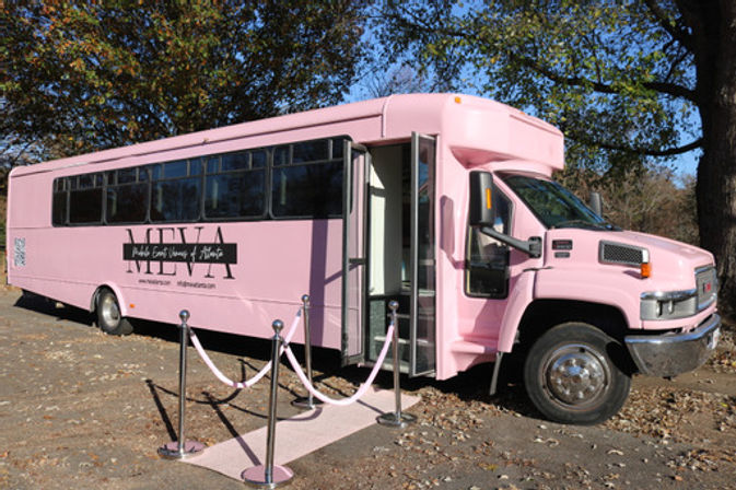 Pink Party Bus with Bubbly Bar, Photo Booth, Club Music & Lighting in Luxurious BYOB Party on Wheels image 8