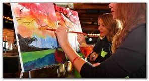 Thumbnail image for Private Paint + Sip Class at Your Home Rental or Special Event