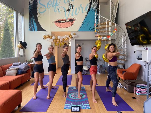 Balanced Babes Private Group Yoga, Custom Playlist & Mimosa Add-On image 9