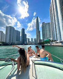 Epic BYOB Party Boat on 40ft Yacht Along Miami Skyline with Complimentary Bottle of Bubbly image 2