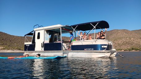 Lake Pleasant Pontoon Boat Rental With Captain & All The Extras Included! image 37