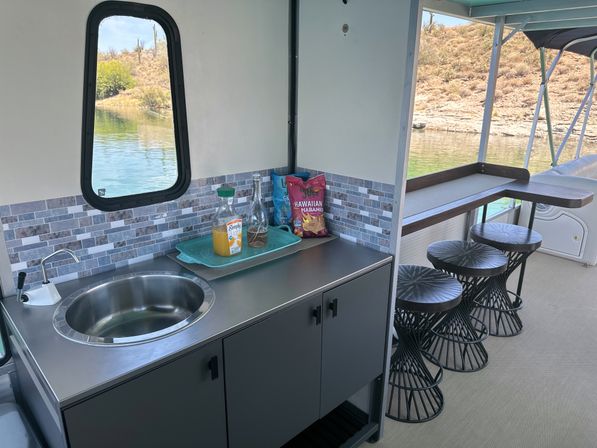 Lake Pleasant Pontoon Boat Rental With Captain & All The Extras Included! image 6