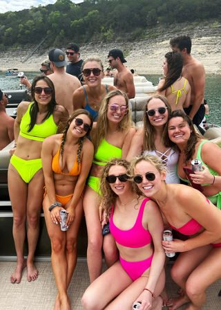 Pontoon Party at Devils Cove on the "Blue Crown": Double Decker Pontoon with BYOB, Captain & Waterslide image 1
