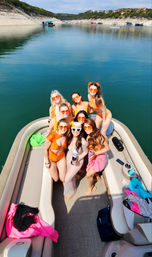 Pontoon Party at Devils Cove on the "Blue Crown": Double Decker Pontoon with BYOB, Captain & Waterslide image 2