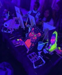 Private Sip & Paint Party with Fluorescent Art image 2