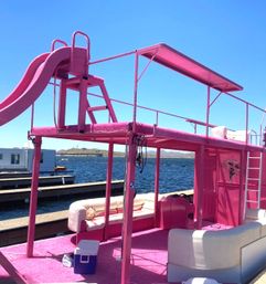 Boat Yoga Aboard an Insta-Worthy Pink Party Barge with Yoga Mats & Complimentary Mimosas Included image 2