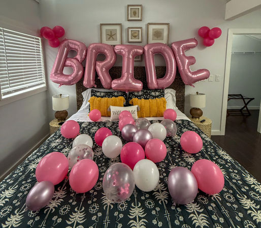 Golden Hour Ultimate Decor Package: Balloons, Backdrop, Bridal Suite, Custom Swag & More! image 4